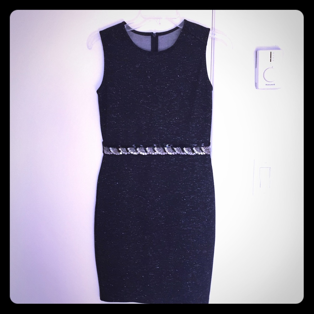 Dark Navy Sequined midi dress. Like new! Sz S